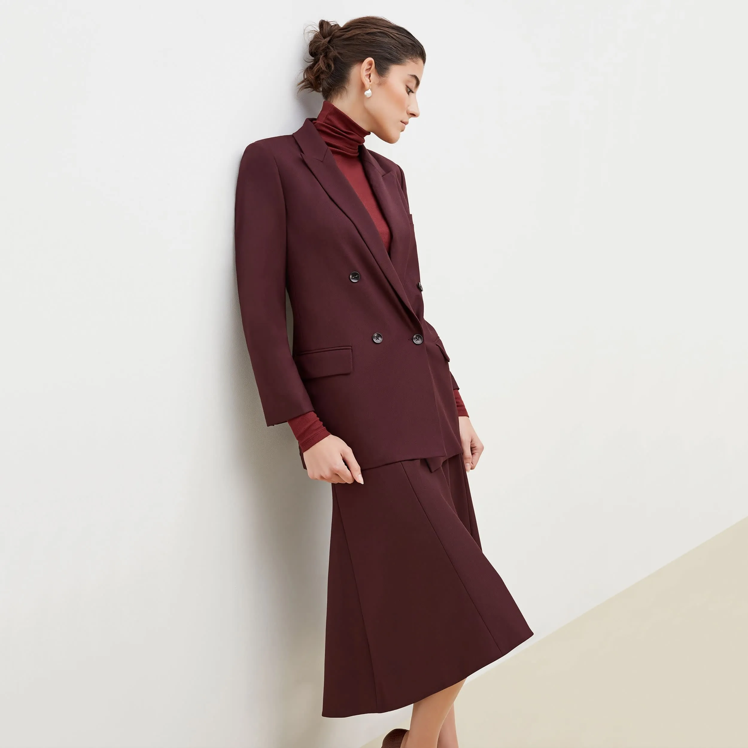 O'Hara Blazer - Sharkskin :: Garnet