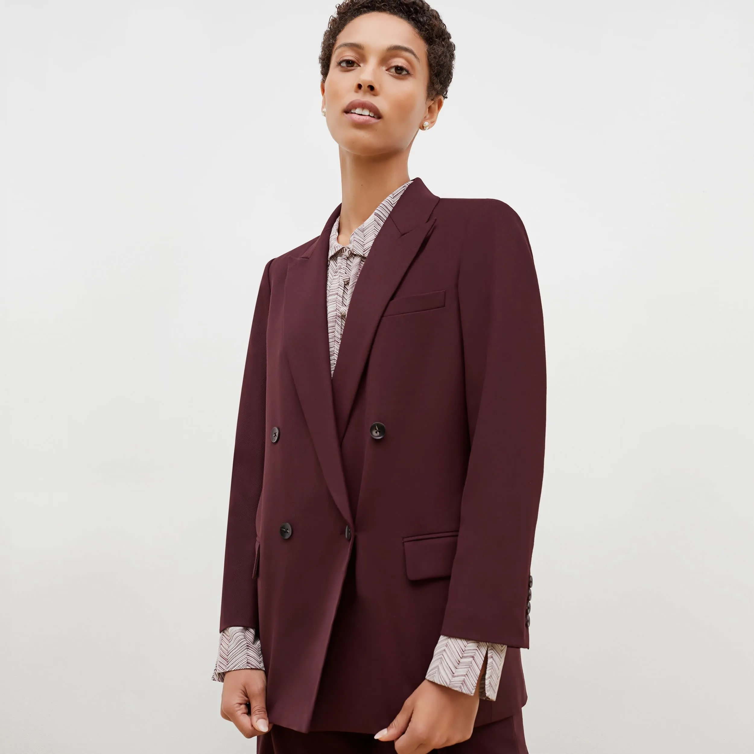 O'Hara Blazer - Sharkskin :: Garnet