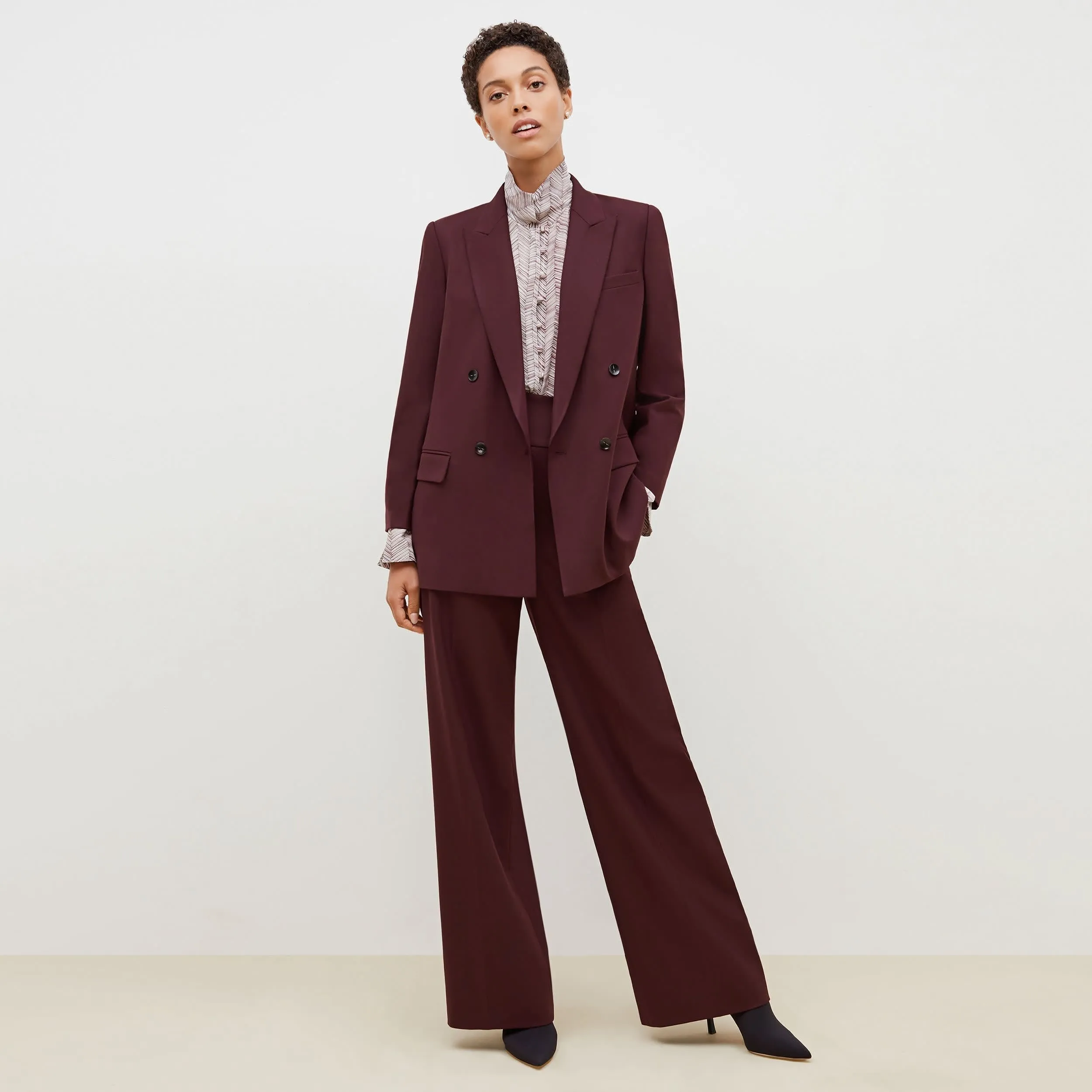 O'Hara Blazer - Sharkskin :: Garnet