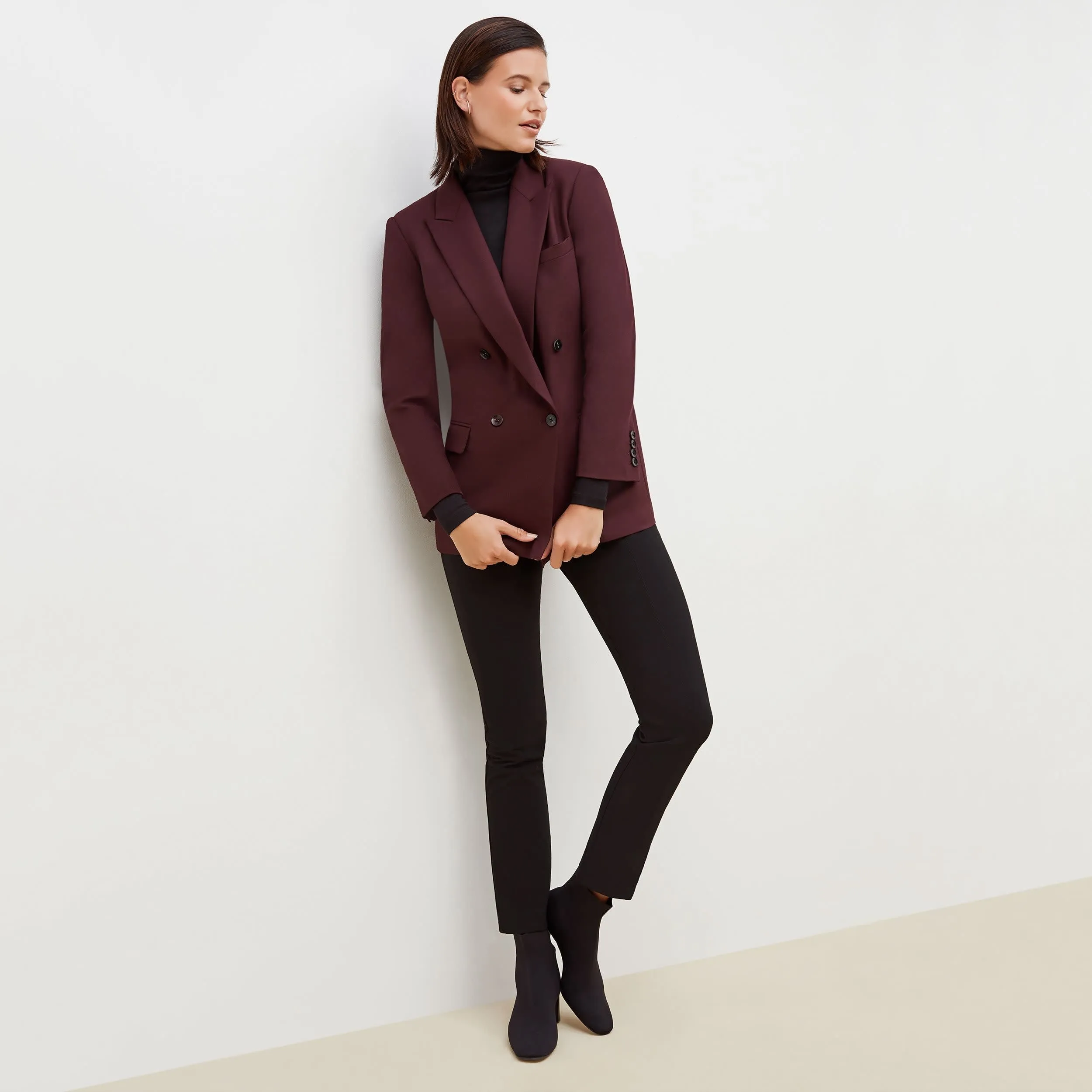 O'Hara Blazer - Sharkskin :: Garnet