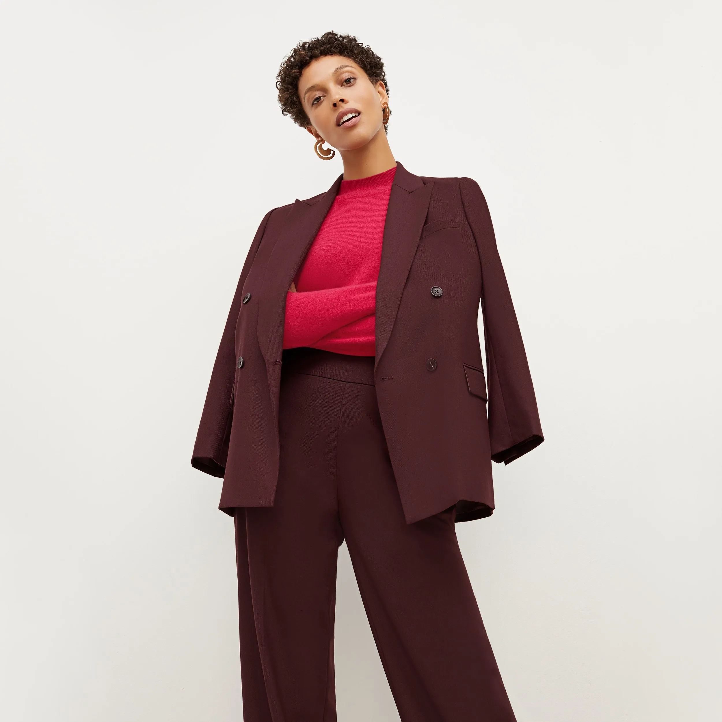 O'Hara Blazer - Sharkskin :: Garnet