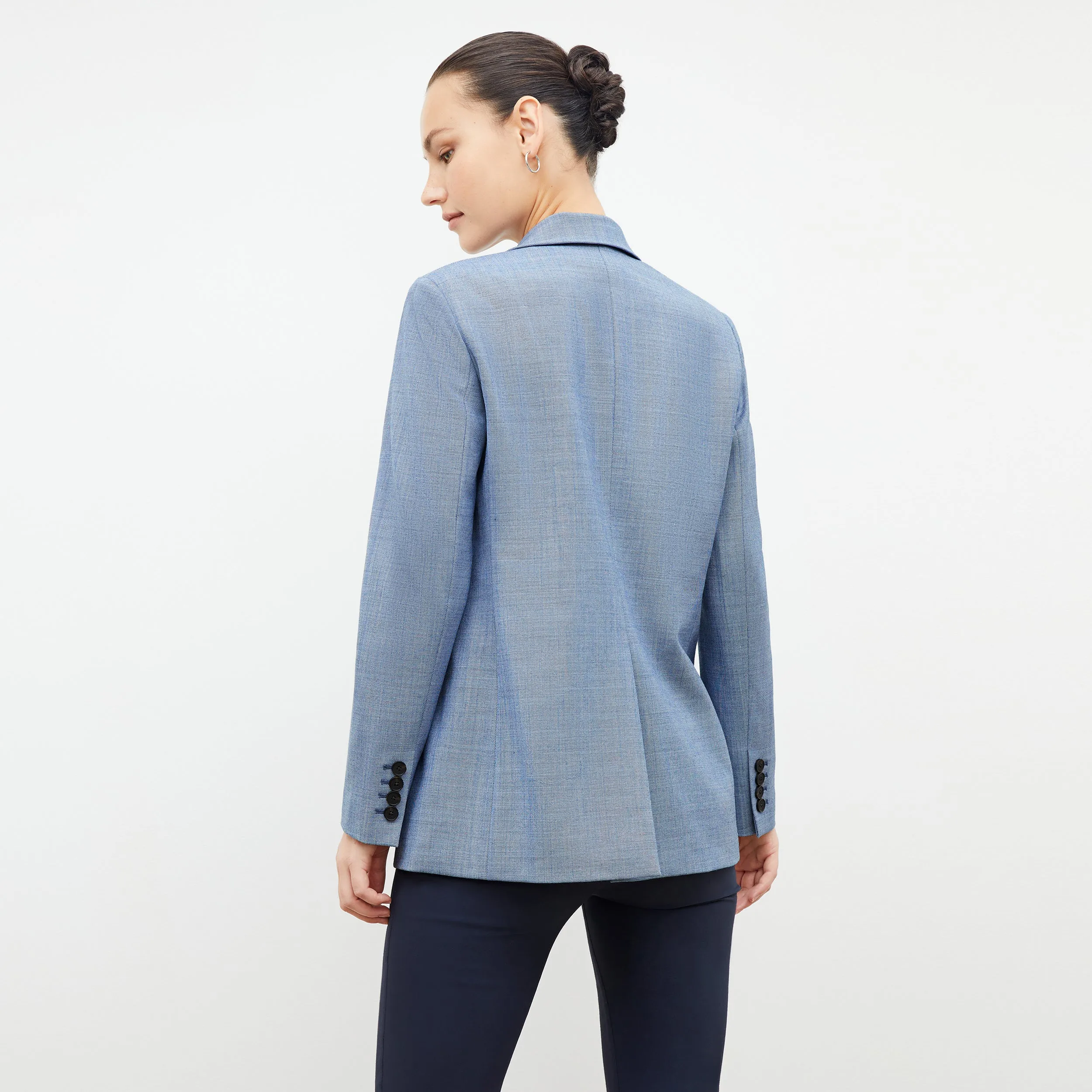 O'Hara Blazer - Sharkskin :: Indigo / White