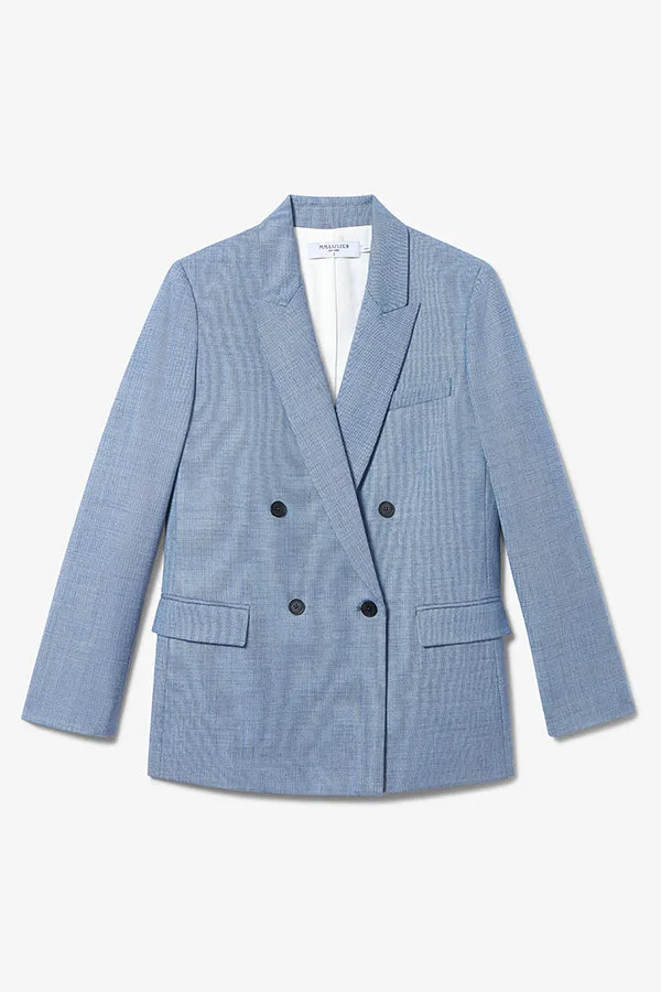 O'Hara Blazer - Sharkskin :: Indigo / White