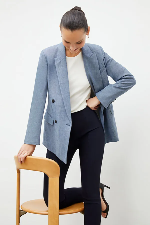 O'Hara Blazer - Sharkskin :: Indigo / White