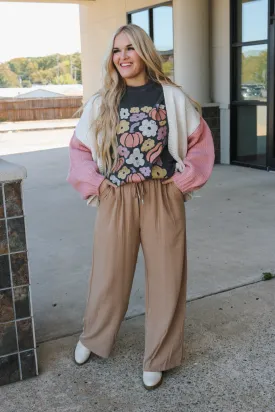 On The Fray Taupe Linen Pants