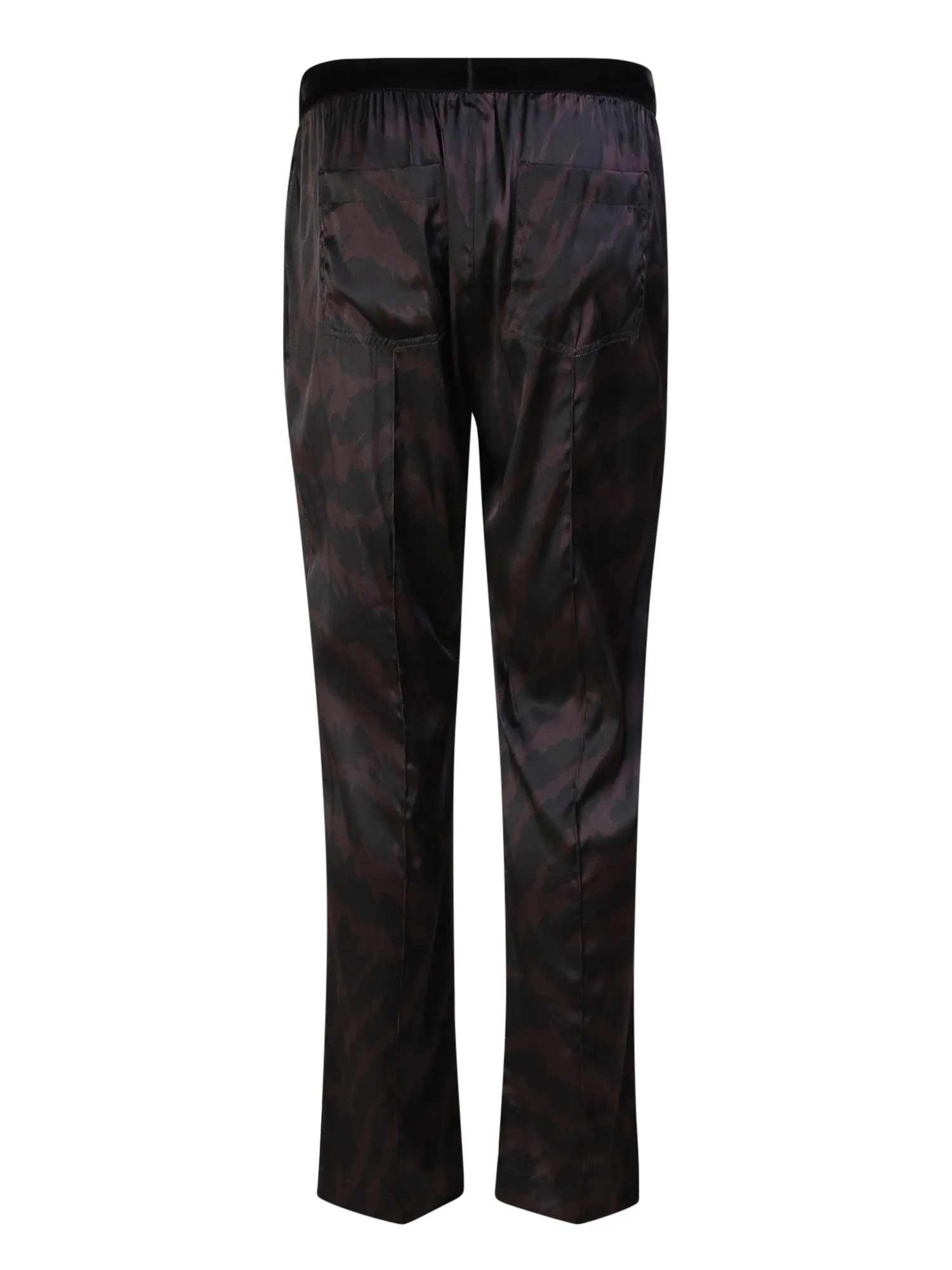 Patterned silk pajama pants