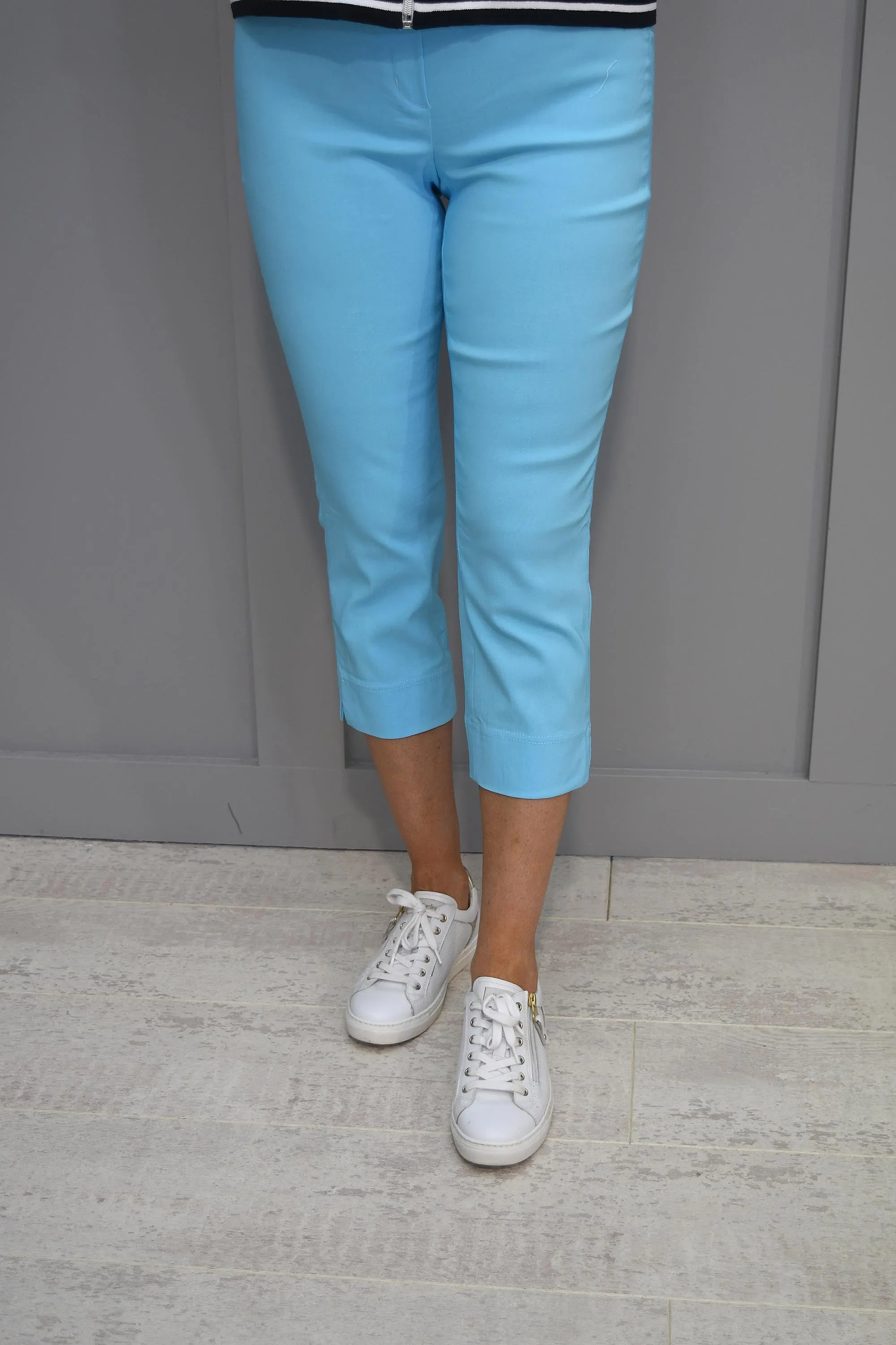 Robell Rose 07 Cropped Trousers Aqua Blue  - 51636 5499 750