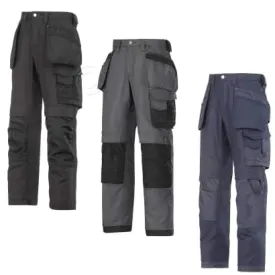 Snickers 3214 Canvas  3 Series Work Trousers with Kneepad & Holster Pockets loose fit