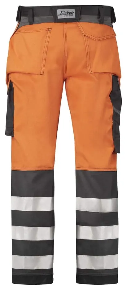 Snickers 3233 High Visibility Work Trousers with Kneepad & Holster Pockets, Class 2 -3233