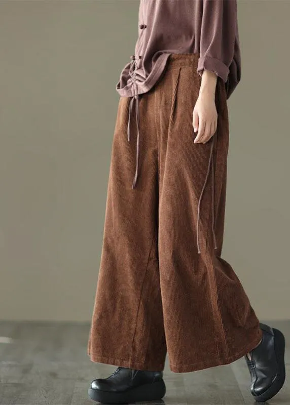 Stylish Purple High Waist Wide Leg Casual Pants