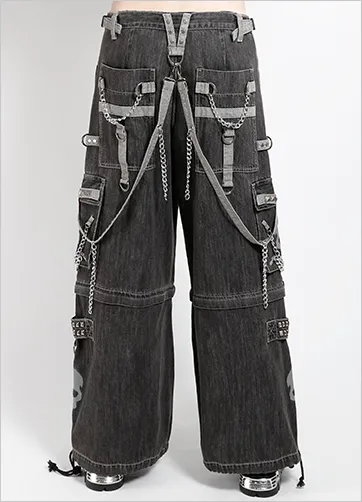 SUPER SKULL DENIM PANT GREY SKULL