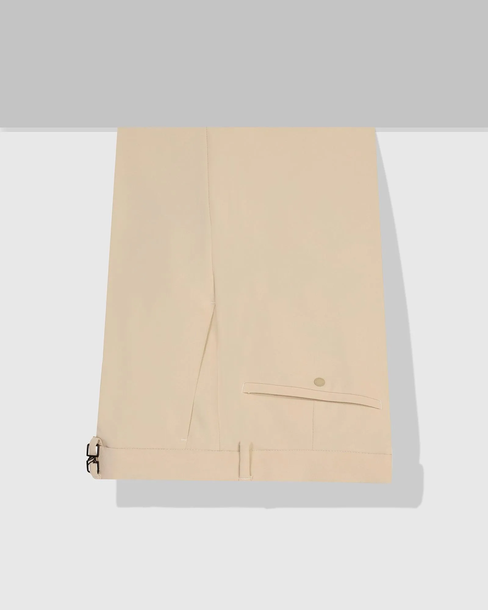 TechPro Slim Fit B-91 Formal Beige Solid Trouser - Sonet