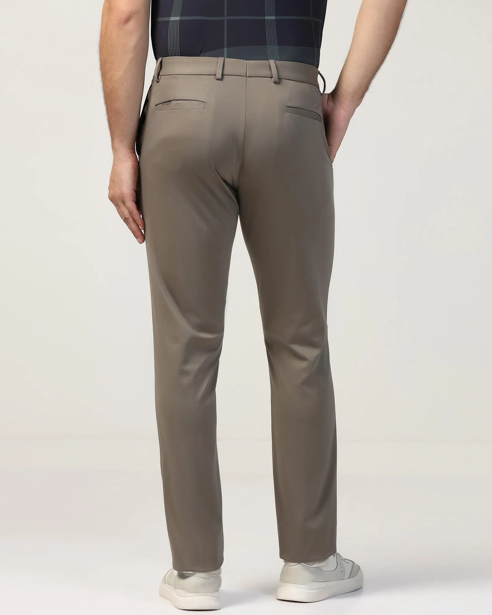 TechPro Slim Fit B-91 Formal Khaki Solid Trouser - Explorer