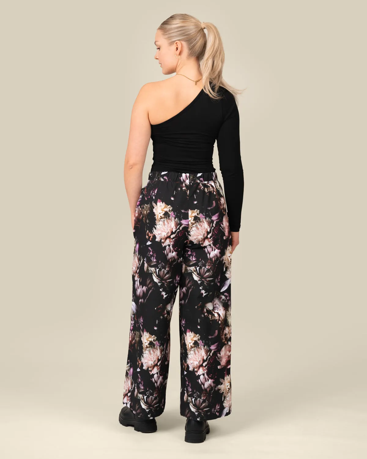 Toive Fabric Trousers Peony Farm Black