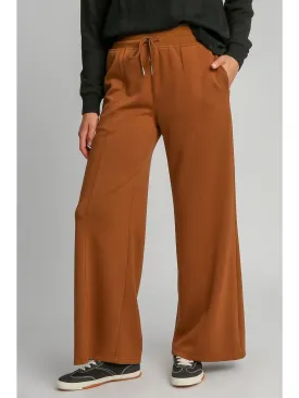 Umgee Drawstring Wide Leg Pants with Pockets