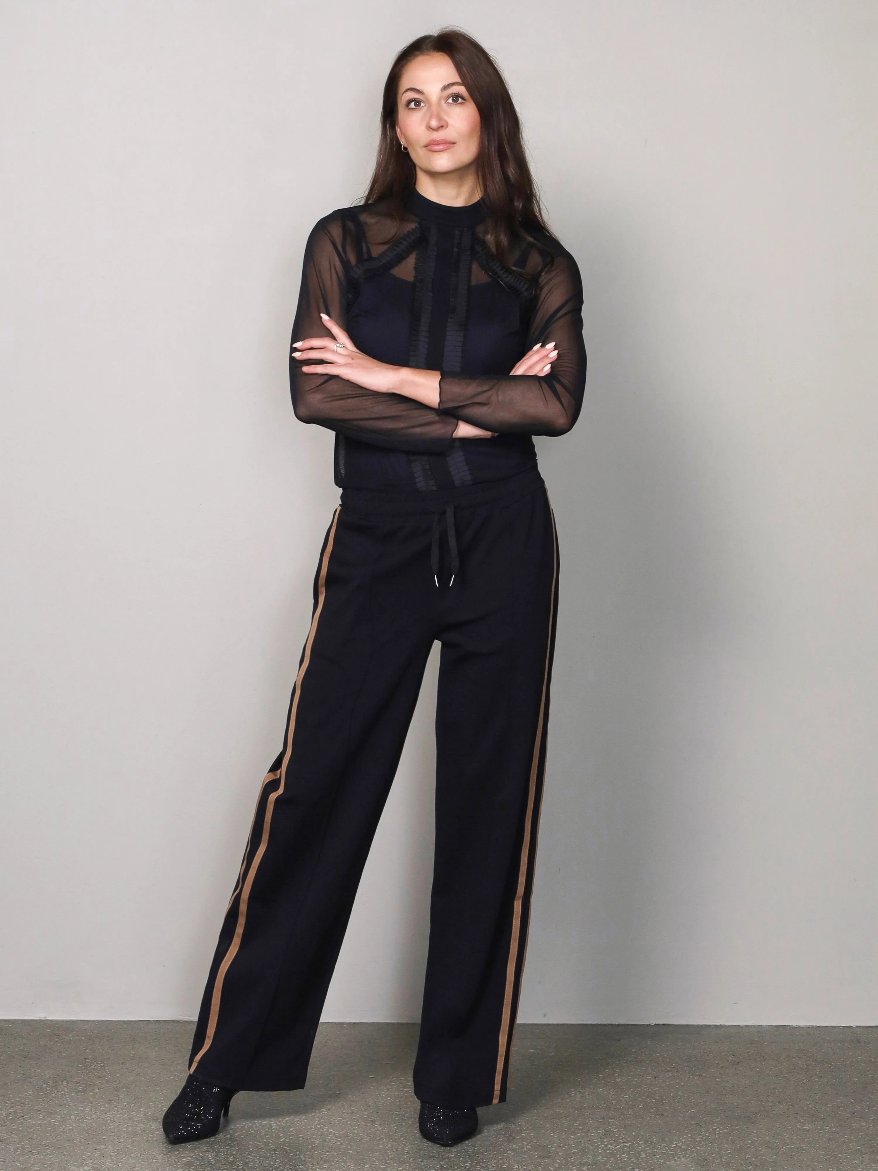 Vanda trousers - Black mix