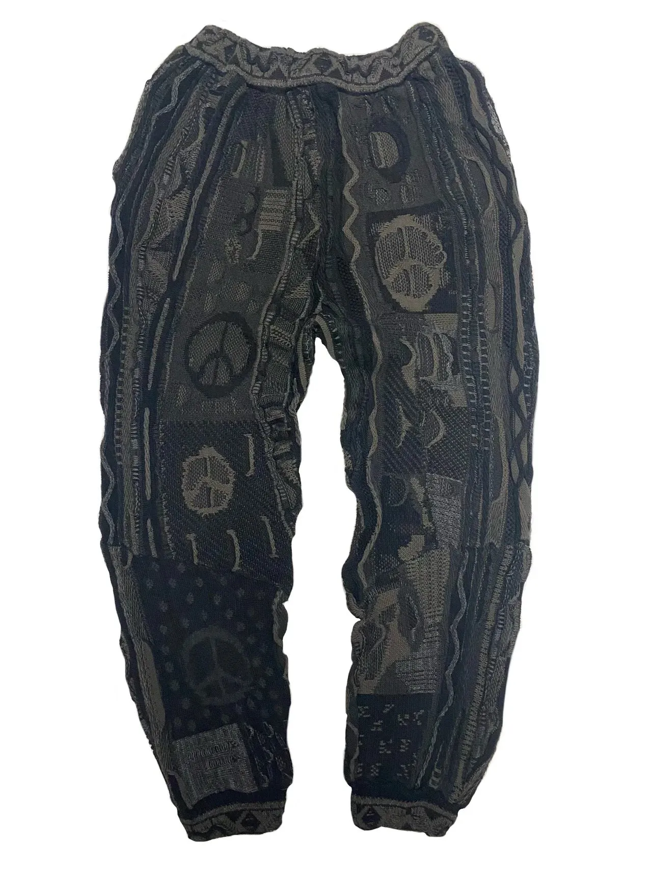 Vintage Retro Japanese Stitched Hip-hop Style Knitted Sweatpants