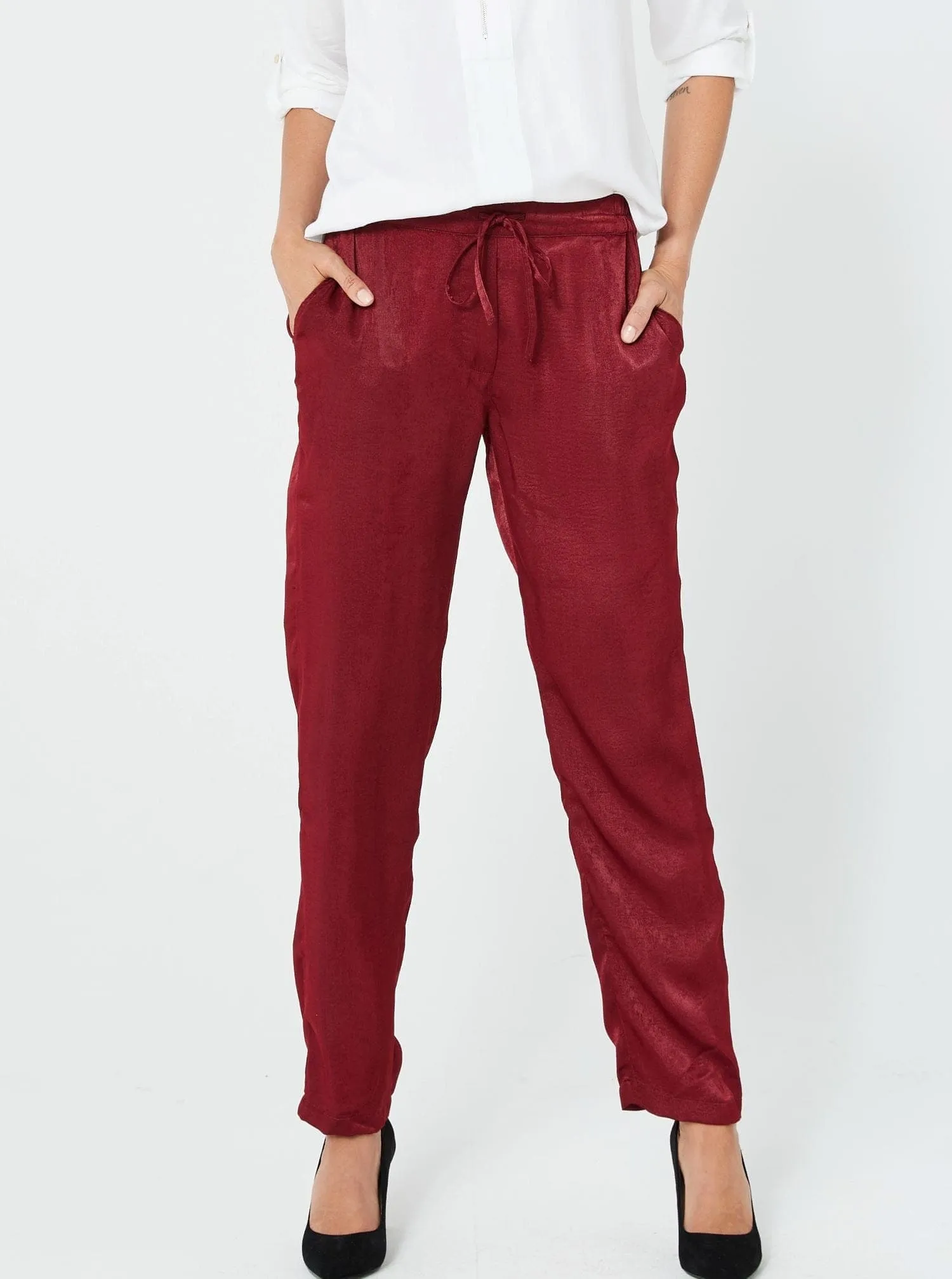 Woman Winter Pants Woman Casual Trousers Fabina Trousers | Red